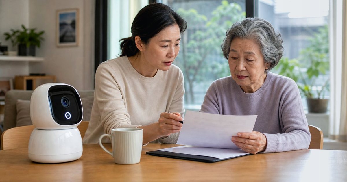 보건소 돌봄로봇 연계, 방문 상담과 생활 신호 실제 상황별 판단 기준 관련 실사형 돌봄로봇 이미지