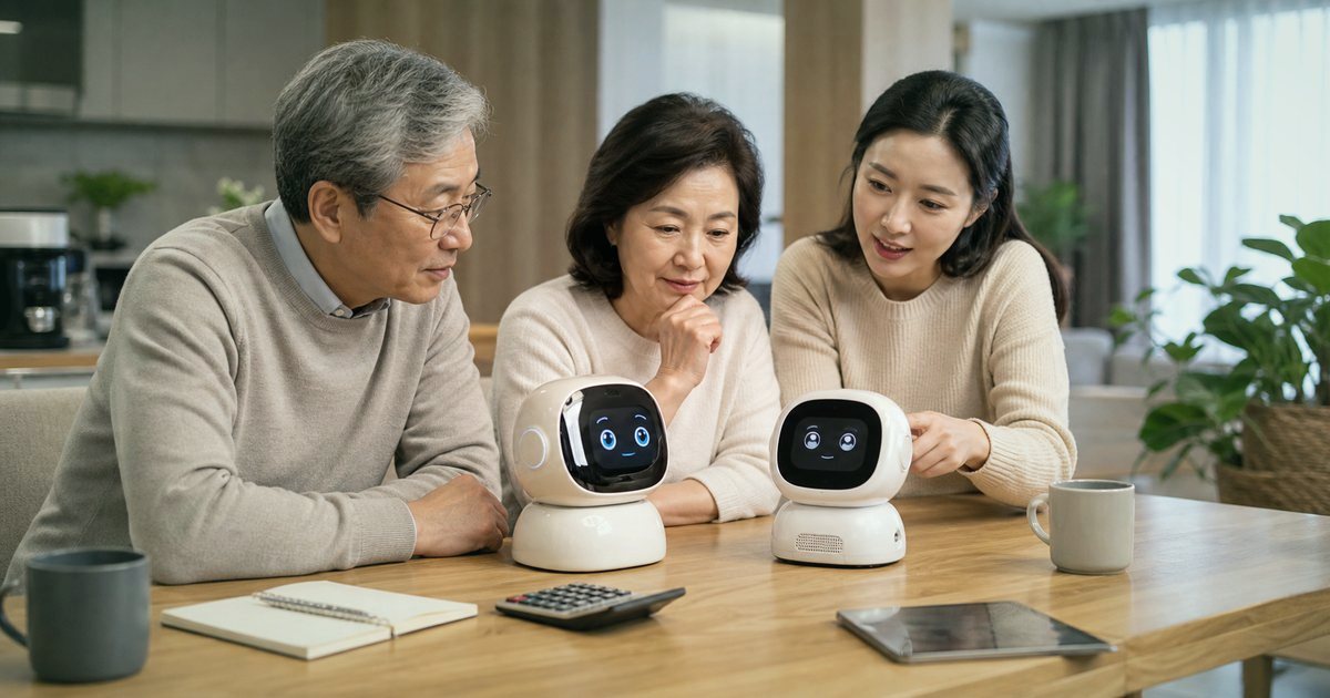 혼자 계신 어머니, 안심하려면 무엇을 챙겨야 할까 관련 실사형 돌봄로봇 이미지