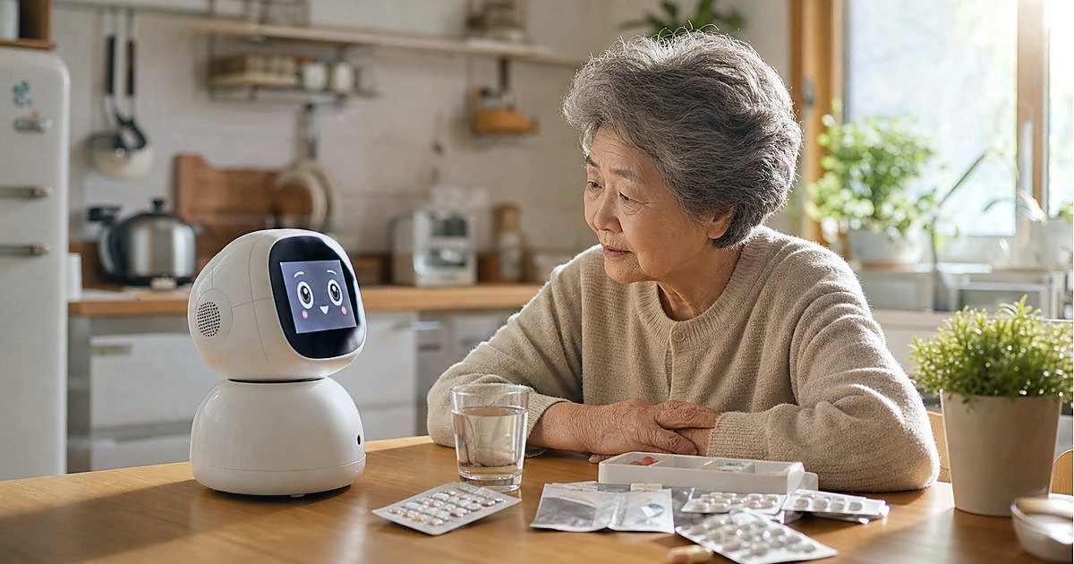 식사 거름 알림 돌봄로봇 점검 체크리스트, 보호자가 먼저 볼 것 관련 실사형 돌봄로봇 이미지