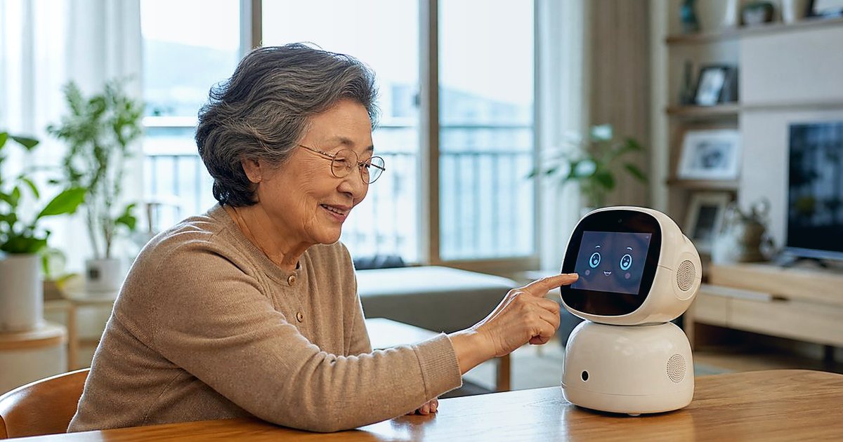 야간 안심 점검, 놓치기 쉬운 주의점 관련 실사형 돌봄로봇 이미지