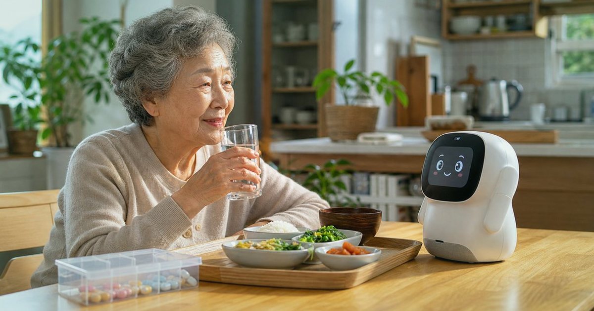 약국 연계 복약 알림 로봇 점검 체크리스트, 보호자가 먼저 볼 것 관련 실사형 돌봄로봇 이미지