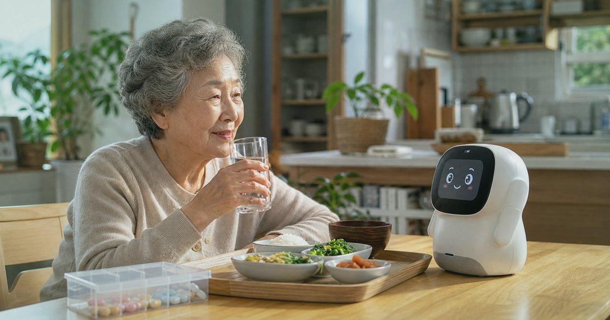 주말 원거리 자녀 안부 확인 놓치기 쉬운 위험 점검, 주말 루틴부터 영상통화까지 관련 실사형 돌봄로봇 이미지