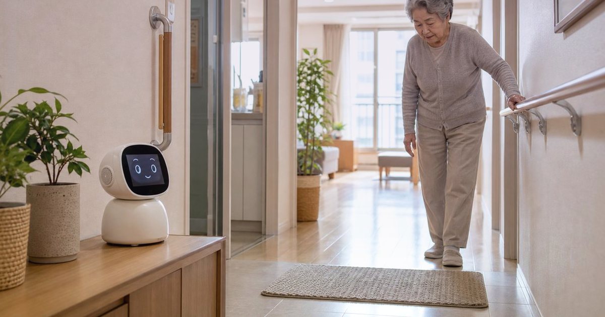 해외에 살아도 부모님을 돌볼 수 있을까, 원격 관리 가이드 관련 실사형 돌봄로봇 이미지
