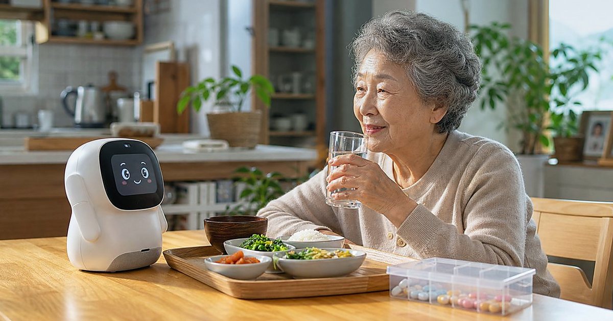 돌봄로봇 기록 보관 기간 처음 맞추는 실행 순서, 보관 기간과 삭제 요청 확인 관련 실사형 돌봄로봇 이미지