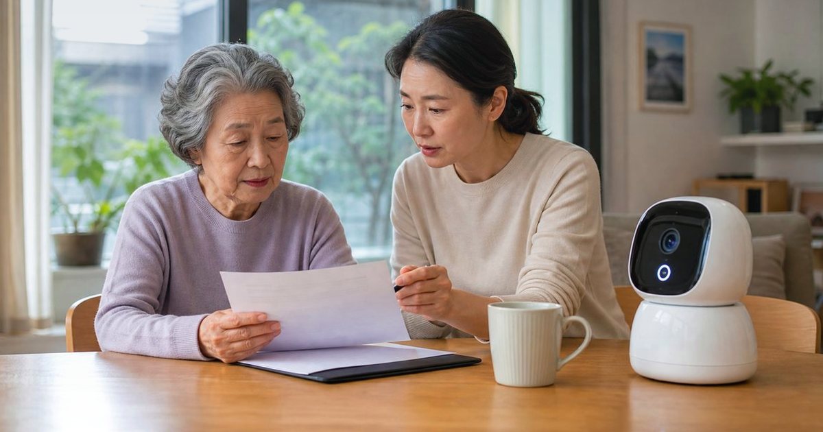 2026 돌봄로봇 신청서류, 주민등록등본과 소득 기준 기준 관련 실사형 돌봄로봇 이미지