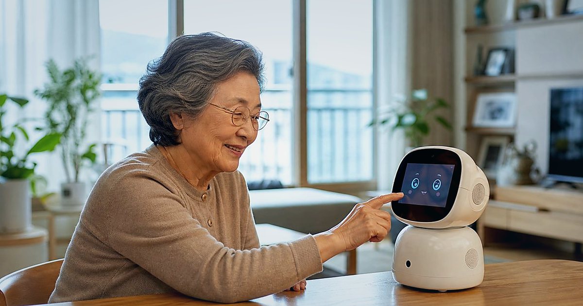 농촌 돌봄로봇 연결, 자주 묻는 질문 답변 관련 실사형 돌봄로봇 이미지